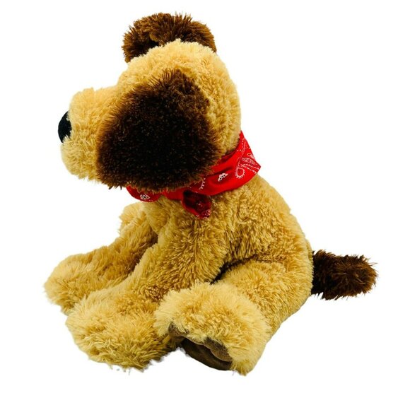 Gund Bandit Dog Plush Red Bandana Stuffed Animal Sitting Super Soft 9 inch - Picture 4 of 7